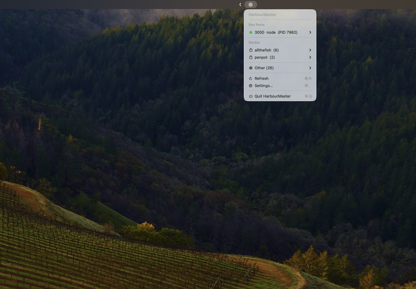 Main menu